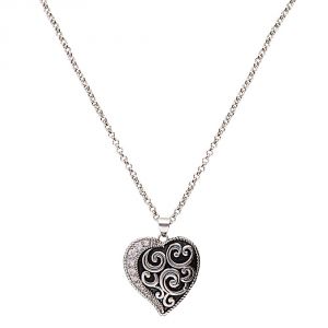 Montana Silversmiths Vintage Charm Every Heart Has a Silver Lining Necklace (NC1848)